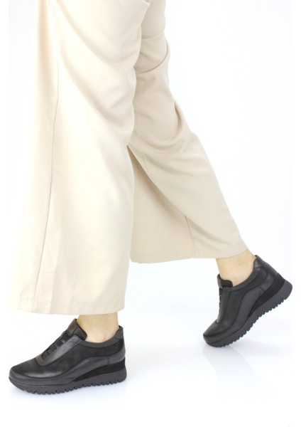 Kadın Deri Günlük Hafif Dolgu Taban Bağcıksız Spor Tarz Ayakkabı M24/KA6345 indirimleri