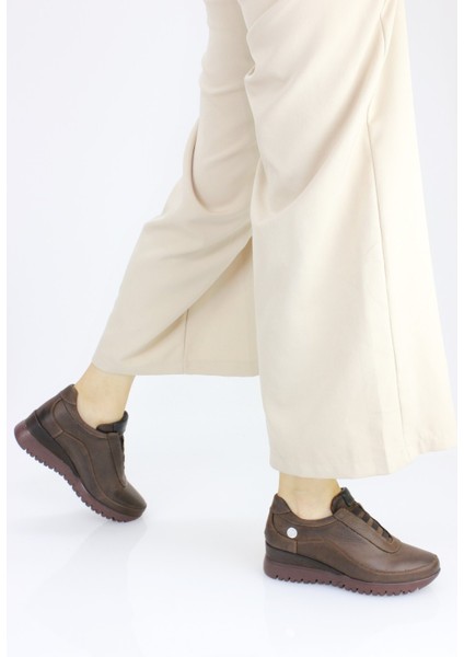 Kadın Deri Günlük Hafif Dolgu Taban Bağcıksız Spor Tarz Ayakkabı M24/KA6345 indirimleri