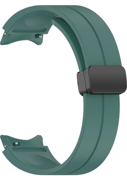 Galaxy Watch 4 44MM Htstore Krd-84 Silikon Kordon-Koyu Yeşil