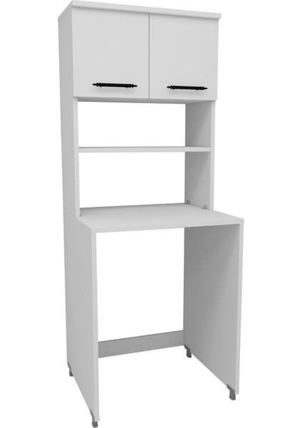 Enda Home Çamaşır Makinesi Dolabı 3 Raflı Kapaklı Banyo Dolabı Beyaz indirimleri