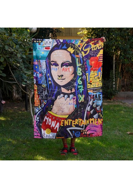 Pop Art Mona Lisa Duvar Örtüsü / Duvar Halısı