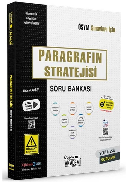 Tyt Paragrafın Stratejisi 9-10-11 Ortak Kitap Üçgen Akademi Yayınlar