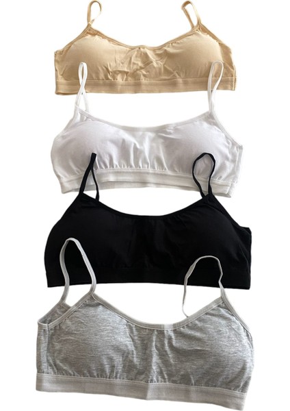 4'lü Ip Askılı Petli Kadın Büstiyer