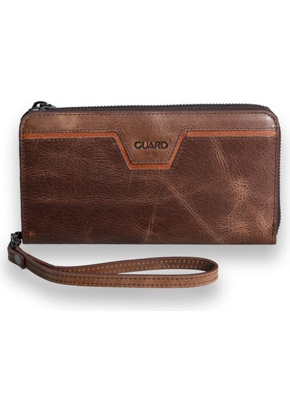 Antik Kahverengi - Taba Çok Fonksiyonlu Hakiki Deri Cüzdan ve El Çantası Erkek / Kadın P3071