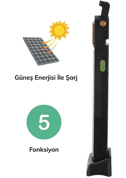 5 Fonksiyonlu Güneş Enerjisi Ile Şarj Olabilen 48 Ledli Işıldak,aydınlatma PR-3838 (1055)