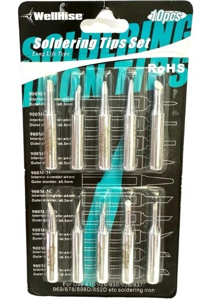 Wh 872D+ 900M Tipi 10'lu Havya Uç Seti fiyatları