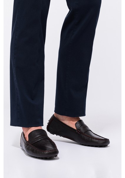 Erkek Kahverengi Deri Loafer indirimleri