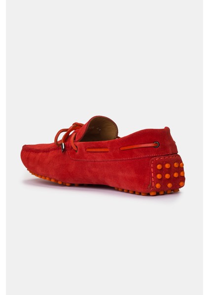 Erkek Kırmızı Bağcık Detaylı Süet Loafer fiyatları