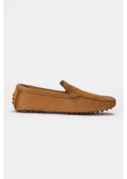 Erkek Camel Nubuk Loafer