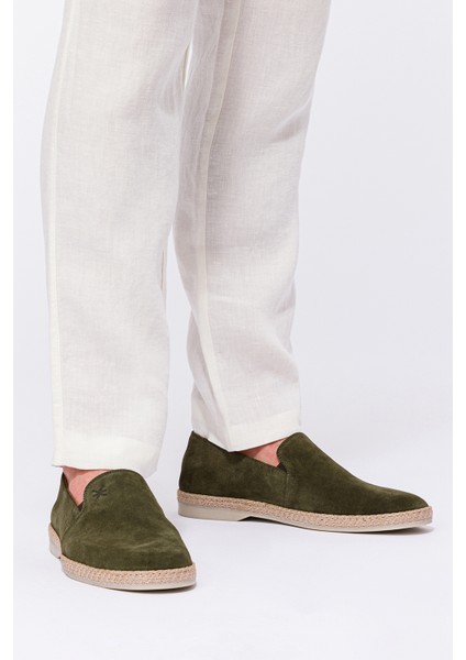 Erkek Haki Süet Espadril