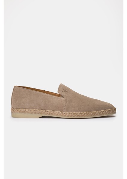 Erkek Bej Süet Espadril
