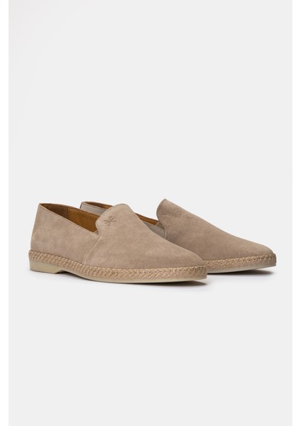 Erkek Bej Süet Espadril