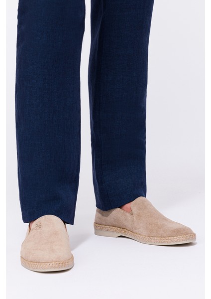 Erkek Bej Süet Espadril