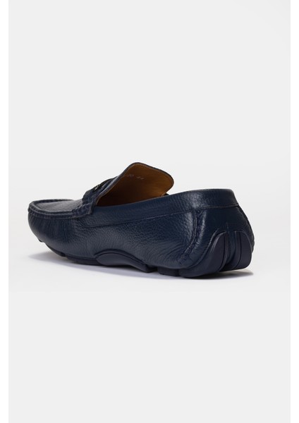 Erkek Lacivert Deri Tokalı Loafer fiyatları