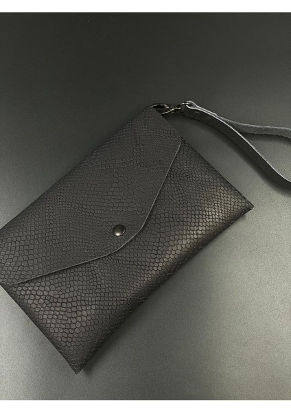 Kadın Çapraz Askılı Clutch Deri El Portföy Çantası