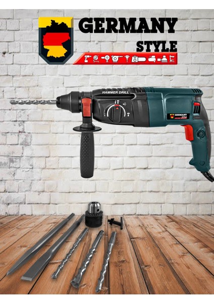 Germany Style Bıgworker GRM9004 1500 Watt Sds Plus Kırıcı Delici Hilti Matkap 26 mm 2.2 Juel