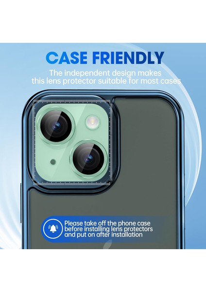 iPhone 15 Uyumlu 9h Temperli Cam Halka Kamera Lens Koruyucu indirimleri
