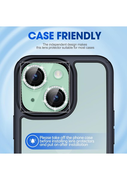 iPhone 15 Uyumlu 9h Temperli Cam Halka Kamera Lens Koruyucu indirimleri