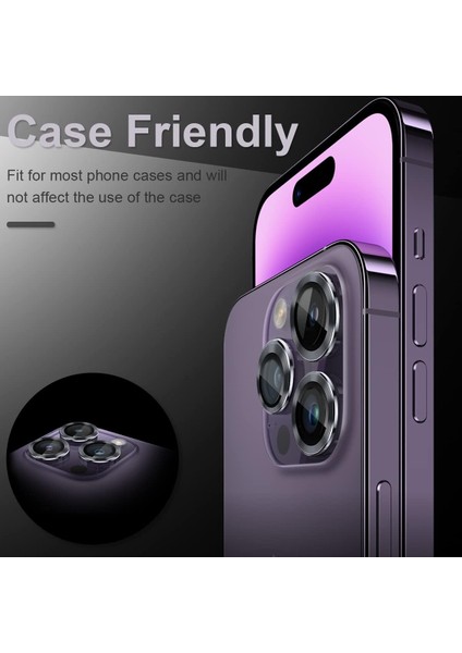 iPhone 15 Pro Uyumlu 9h Temperli Cam Kamera Lens Koruyucu indirimleri