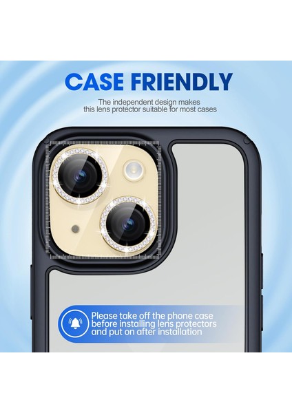 iPhone 15 Uyumlu 9h Temperli Cam Halka Kamera Lens Koruyucu indirimleri