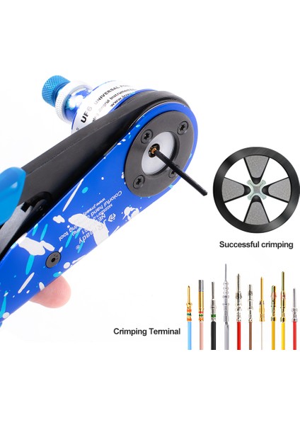 New-As1(Small Size M22520/1-01) Camouflage Blue Indent Crimp Tool 12-26AWG