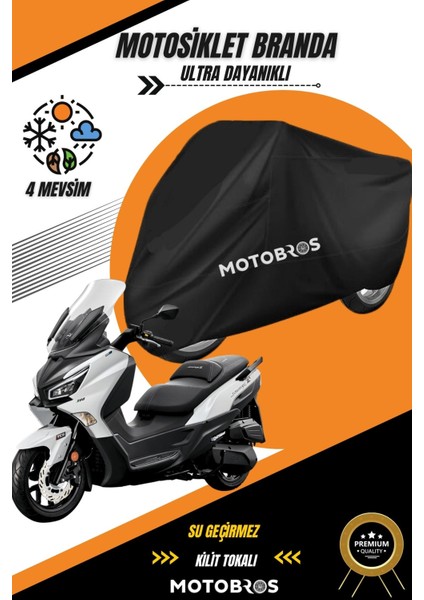 Sym Joymax Siyah Su Geçirmez Dayanıklı Motosiklet Brandası (En Kalın) Kumaş Ömürlük Kullanım fiyatları