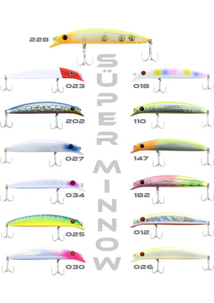 Süper Minnow 115MM 18GR #182 Double Pink Chart