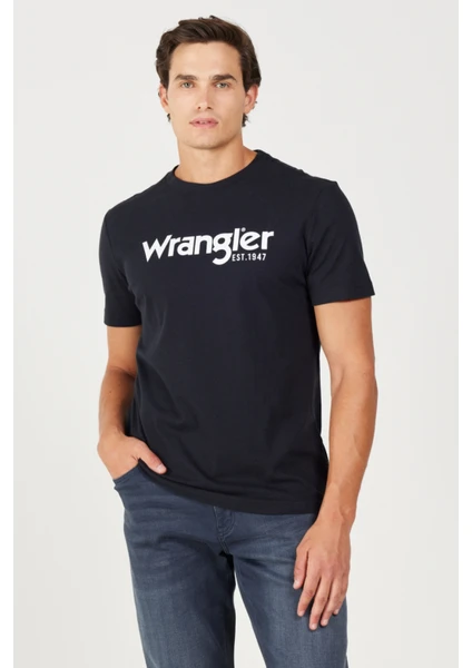 Wrangler Regular Fit Bol Kesim Sıfır Yaka Koton Grafik Desenli Tişört