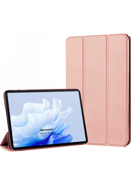 Huawei Matepad Air Kılıf Slim Translucent Back Smart Cover Rose Gold