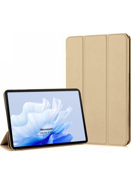 Huawei Matepad Air Kılıf Slim Translucent Back Smart Cover Gold