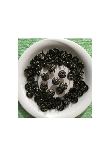 Kabara Raptiye Koltuk Çivisi Antik Eskitme Petek Çapı 11MM 50ADET