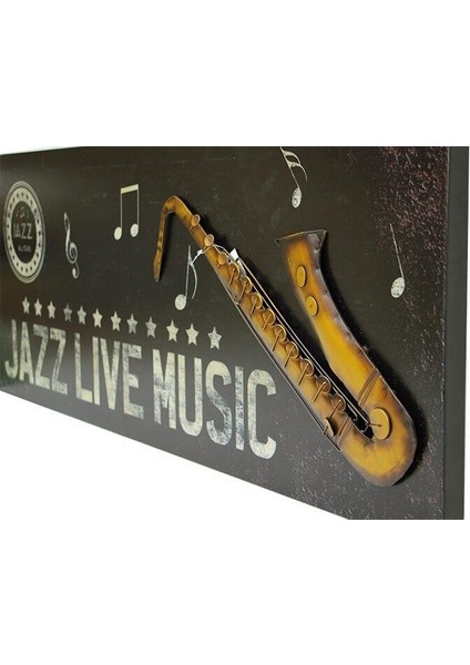 Pano Saksafon Vintage Müzik Temalı Dekoratif lik modelleri