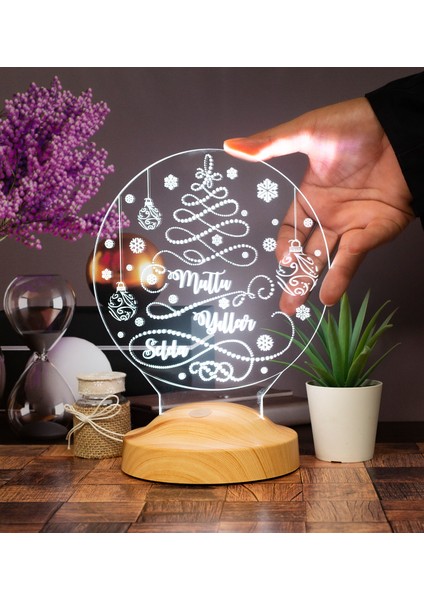 Yeni Yıl Hediyesi, Yılbaşı Çam Şeklinde Kişiye Özel LED Lamba modelleri