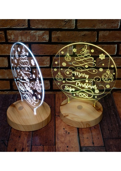 Yeni Yıl Hediyesi, Yılbaşı Çam Şeklinde Kişiye Özel LED Lamba fırsatları