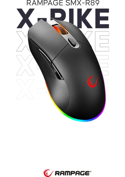 SMX-R89 X-Pıke Kablosuz/kablolu Rgb Ledli Şarjlı Mouse