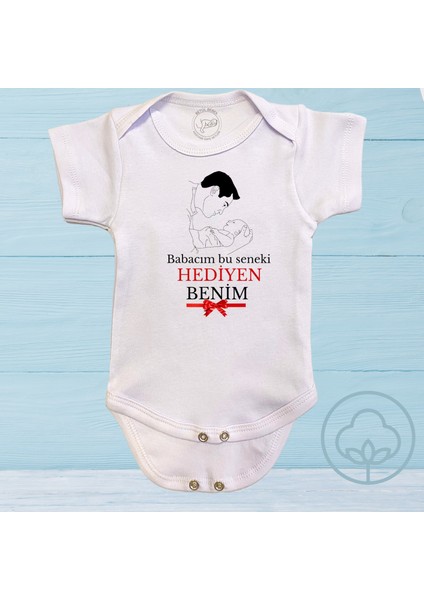 Babacım Bu Seneki Hediyen Benim Organik Pamuk Çıtçıtlı Bebek Body Zıbın fiyatları