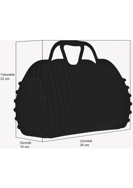Aykasa 221026 Black Katlanabilir Plaj Çantası