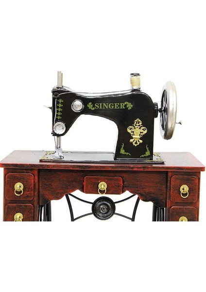 Dekoratif Metal Dikiş Makinesi Vintage Ev Ofis Hediyelik modelleri