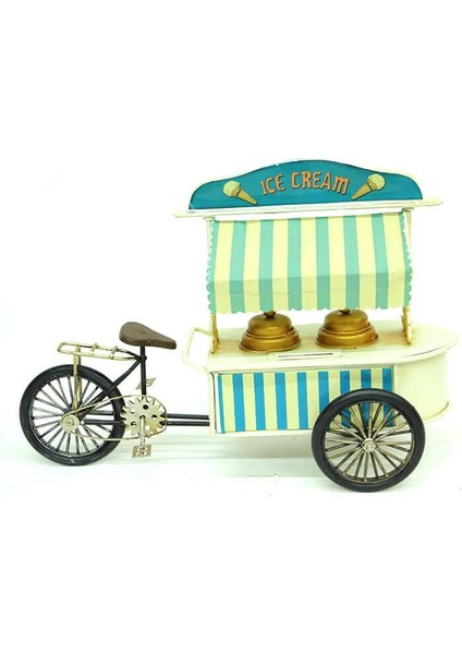 Dekoratif Metal Dondurma Arabası Biblo Ev Ofis Hediyelik modelleri