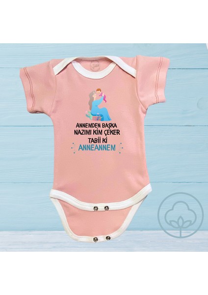 Anneanne Yazılı Organik Pamuk Çıtçıtlı Bebek Body Zıbın