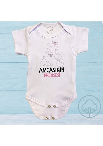 Amcasının Prensesi Organik Pamuk Çıtçıtlı Kısa Kollu Bebek Body Zıbın fiyatları