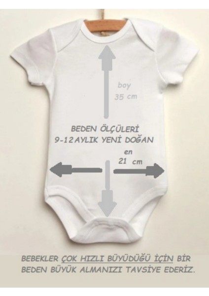 Sıkıntı Yok Dedem Halleder Organik Pamuk Çıtçıtlı Kısa Kollu Bebek Body Zıbın