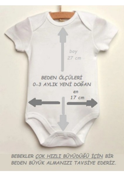 Sıkıntı Yok Dedem Halleder Organik Pamuk Çıtçıtlı Kısa Kollu Bebek Body Zıbın