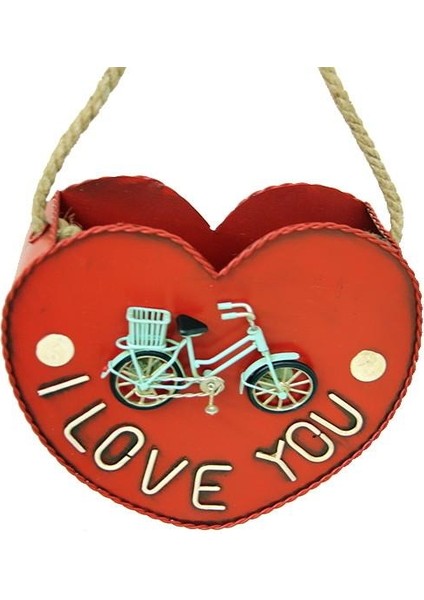 Dekoratif Metal Saksı Kalp Modeli Dekoratif Vintage Hediyelik fırsatları