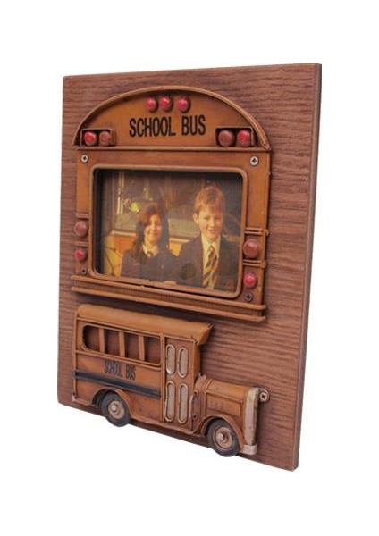 Dekoratif Metal Çerçeve Okul Otobüsü Dekorlu Hediyelik modelleri