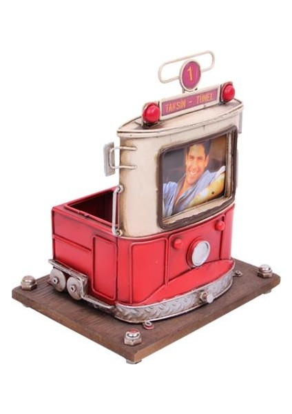 Dekoratif Metal Kalemlik Çerçeveli Tramvay Temalı Hediyelik modelleri