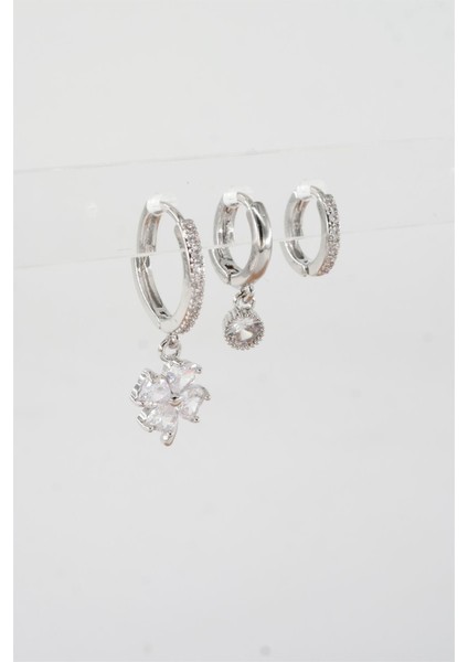 Kadın Vip Seri Zirkon Taşlı 3'lü Küpe fiyatları