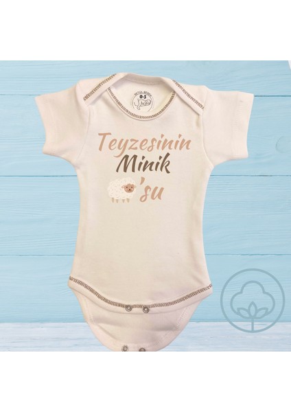 Özel Tasarım Organik Çıtçıtlı Teyzesinin Minik Kuzusu Zıbın