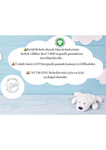 Özel Tasarım Organik Çıtçıtlı Teyzesinin Minik Kuzusu Zıbın