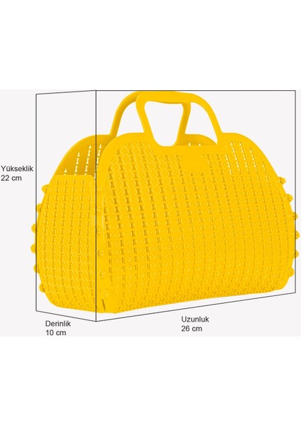 Aykasa 221026 Yellow Katlanabilir Plaj Çantası